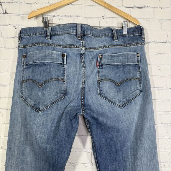 Levis 969 Jeans Men’s Size 42x32 Medium Washed Loose Straight Fit Western - Picture 4 of 16